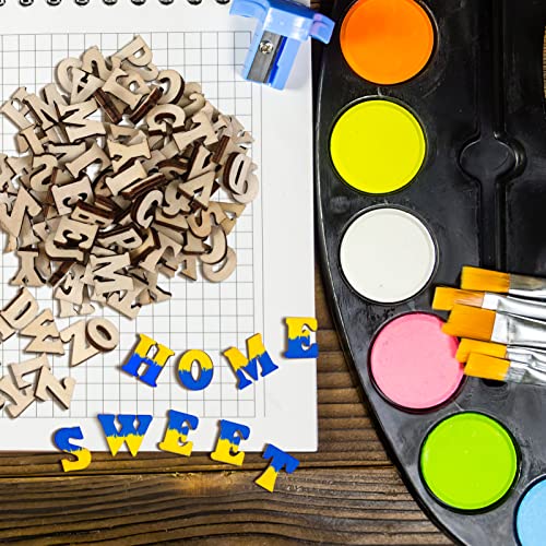 SUPVOX 100 Pcs Nativity Crafts Wood Letters Signs for Crafts Nativity Decor Unfinished Wood Letters for Painting Wood Letters Decoration Kid Craft SUPVOX