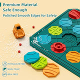 STEM Board Games Educational Learning Toys, Brain Teasers Puzzles Logical Road Builder, Montessori Preschool Birthdays Gifts for Kids Ages 3-8 Year burgkidz