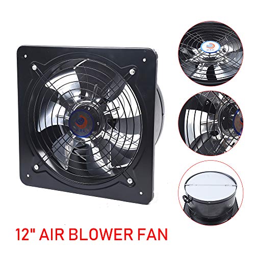 12 Inch Explosion-Proof Fan - Industrial Ventilation Extractor Fan Spray Booth Paint Fumes Exhaust Flow Axial Fan,125W High Velocity Utility Air REBaiYU