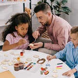 Geetery 150 Pcs Wood Cutouts Ornaments for Crafts Wooden DIY Painting Kits for Kids Craft and Art Supplies Party Birthday Gift Favors Boys Girls Geetery