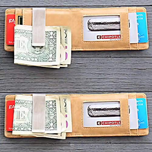 Yarlung 12 Pack Stainless Steel Money Clip, Slim Cash Wallet, Credit Card Holder, Front Pocket Minimalist Wallet - WoodArtSupply