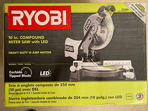 Ryobi 10 in. Compound Miter Saw with10 IN. COMPOUND MITER SAW WITH LED LED - WoodArtSupply