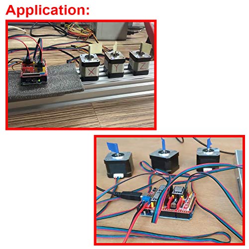 DAOKI CNC Shield V3.0 Expansion Board Kit with Board for Arduino, 4PCS DRV8825 Stepper Motor Driver and Heatsink, 10PCS Jumper Cap, USB Cable for DAOKI