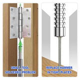 Glieskir Spring Loaded Nail Set Tools,2-PCS Dual Head Nail Setter and Hinge Pin Punch Set, Hammerless 1/16″& 3/32″Spring Nail Set, Super Strong Force Glieskir