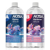 Aicool Epoxy Resin 32OZ, Epoxy Resin Kit, Crystal Clear Art Resin Not Yellowing, No Bubble, Self Leveling, High-Gloss, Casting & Coating for DIY Aicool