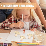 VILLCASE Wooden Mushroom for Crafts, 10PCS Unfinished Wood Mushrooms Set Natural Craft Mushrooms Mini Mushroom Figures for Arts & Crafts, DIY VILLCASE