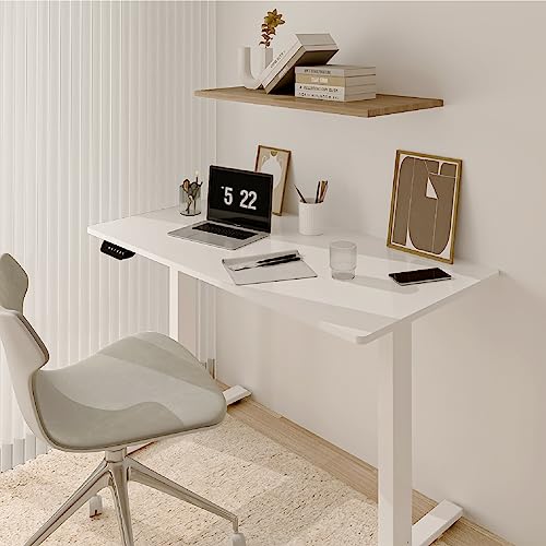 Win Up Time Standing Desk Adjustable Height- 48 x 24 Inches Whole Piece Desktop Stand Up Desk, Electric Standing Desk, Sit to Stand Desk for Home - WoodArtSupply