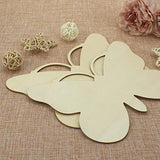 Blank Butterfly Wood Slices, Unfinished Wood Cutout,DIY Craft Ornaments Craft 6pcs Samanter