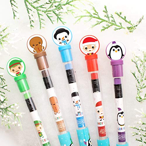 Scentco Holiday Smencils Cylinder - HB #2 Scented Pencils, 50 Count, Gifts for Kids, Party Favors - WoodArtSupply