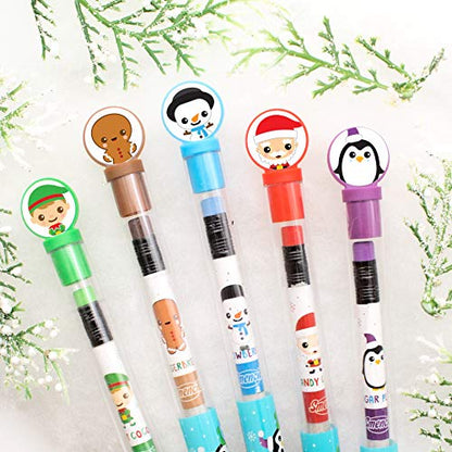 Scentco Holiday Smencils Cylinder - HB #2 Scented Pencils, 50 Count, Gifts for Kids, Party Favors - WoodArtSupply