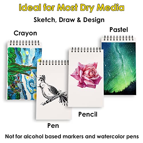 Dyvicl Sketch Pad 5.5"x8.5" Sketch Book, 100 Sheets (68 lb/100gsm), Spiral Sketchbook Acid Free Drawing Paper for Kids Adults Beginners Artists Dyvicl