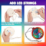 FTBox Christmas Wood Crafts Kit for Kids, Arts and Crafts Gifts for Boys Girls, Craft Activities Painting Art Toys for 6 7 8 9 10 11 12 Year Old FTBox