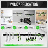 SWANLAKE 12" Magnetic Tool Holder Strip,Metal Tool Magnet Bar for Garage Organization(4PCS) SWANLAKE GARDEN TOOLS