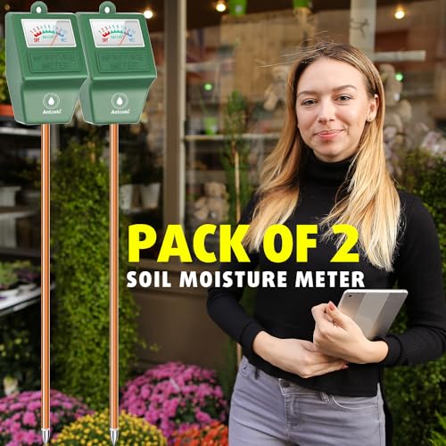 Antonki Soil Moisture Meter for Indoor Plants, Plant Water Meter, Soil Hygrometer Monitor, Soil Sensor Water Test Kit for Flower, Tree Gardening, Antonki