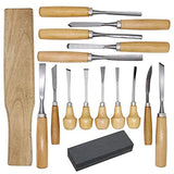 Lulu Home Wood Carving Tools, 16PCS Professional Carving Knife Tool Set for Woodworking Premium Wood Handle with Chisel Gouge Whetstones Lulu Home