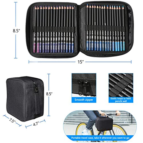 H & B 180 Colored Pencils for Adult Coloring, Drawing Art Supplies Kit for Artists Adults Kids with Vibrant Colors for Sketching, Shading & Coloring H & B