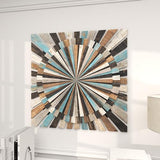Deco 79 Wood Starburst Handmade Carved Wall Decor, 36" x 1" x 36", Multi Colored Deco 79