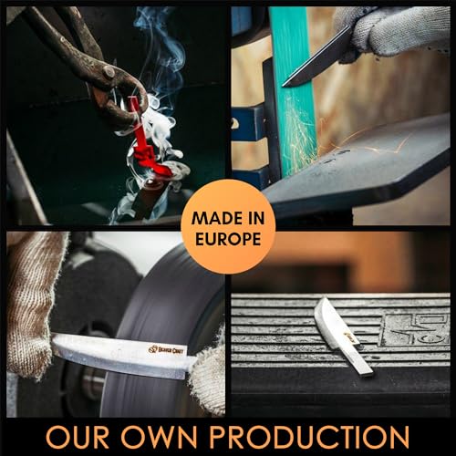 BeaverCraft Sloyd Knife C4s 3.14" Wood Carving Sloyd Knife with Leather Sheath for Whittling and Roughing for Beginners and Profi Durable High Carbon BeaverCraft