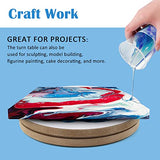 Falling in Art 12" Banding Wheel, Wood Turn Table Sculpting Wheel for Pouring, Painting, Spraying - Round Lightweight Sculpting Stand Wood Base for Falling in Art