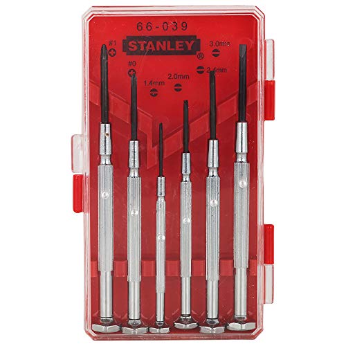 Stanley Hand Tools 66-039 6 Piece Jeweler's Screwdriver Set Stanley