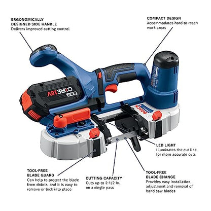 BOSCH GCB18V-2N 18V Compact Band Saw (Bare Tool) - WoodArtSupply