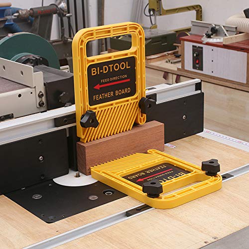 BI-DTOOL Featherboards, Adjustable Woodworking Safety Device Feather-Loc for Table Saws Band Saws Router Tables Fences Woodworking Tools, 6.3 Inch BI-DTOOL