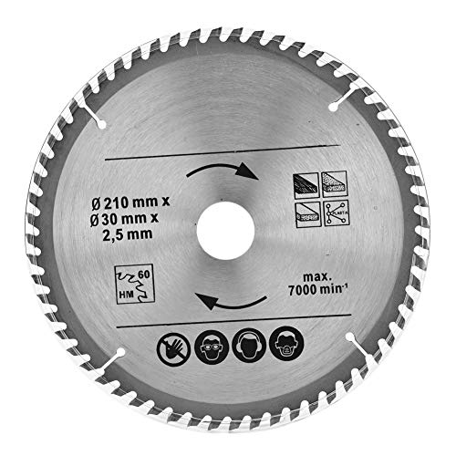 3pcs Circular Saw Blade, 8inch Table Saw Blade Miter Saw Blade 24T 48T 60T TCT Saw Blade Disc 30mm 1.18inch Bore with 7000 RPM Zerone