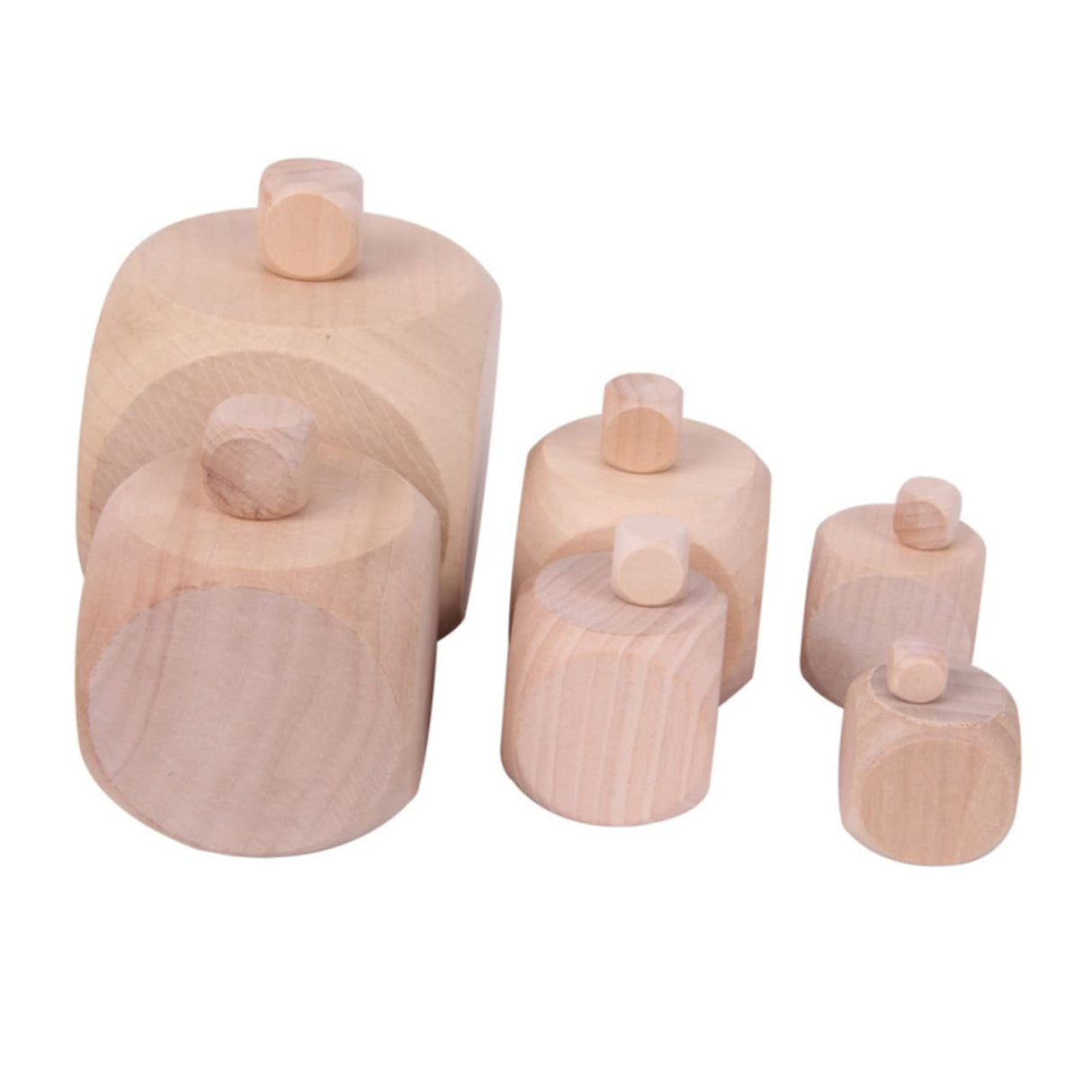 VILLCASE 12 Pcs Wood Blank Dice Unfinished Blocks DIY Wood Kids Block Toys Wood Block Blank Cubes Unfinished Wood Cubes Kids Toys Building Blocks for VILLCASE