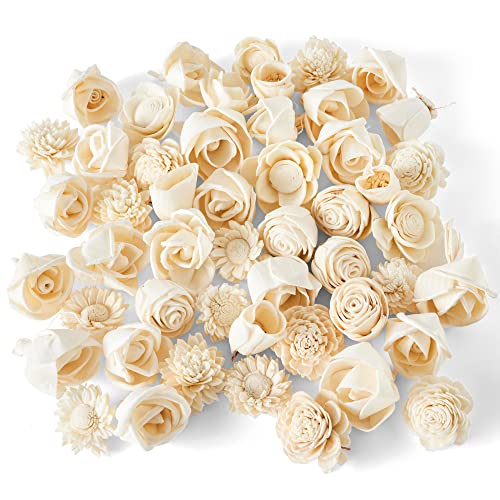 Mini Sola Wood Flower Assortment - 50 in a Set - WoodArtSupply