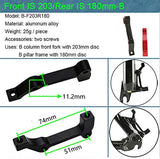 BUCKLOS PM/is Front Rear 180/203mm Disc Brake Caliper Mount Adapter Gear Parts Accessories, CNC Machined Aluminum Alloy Rotor Adapter with Bolts. BUCKLOS