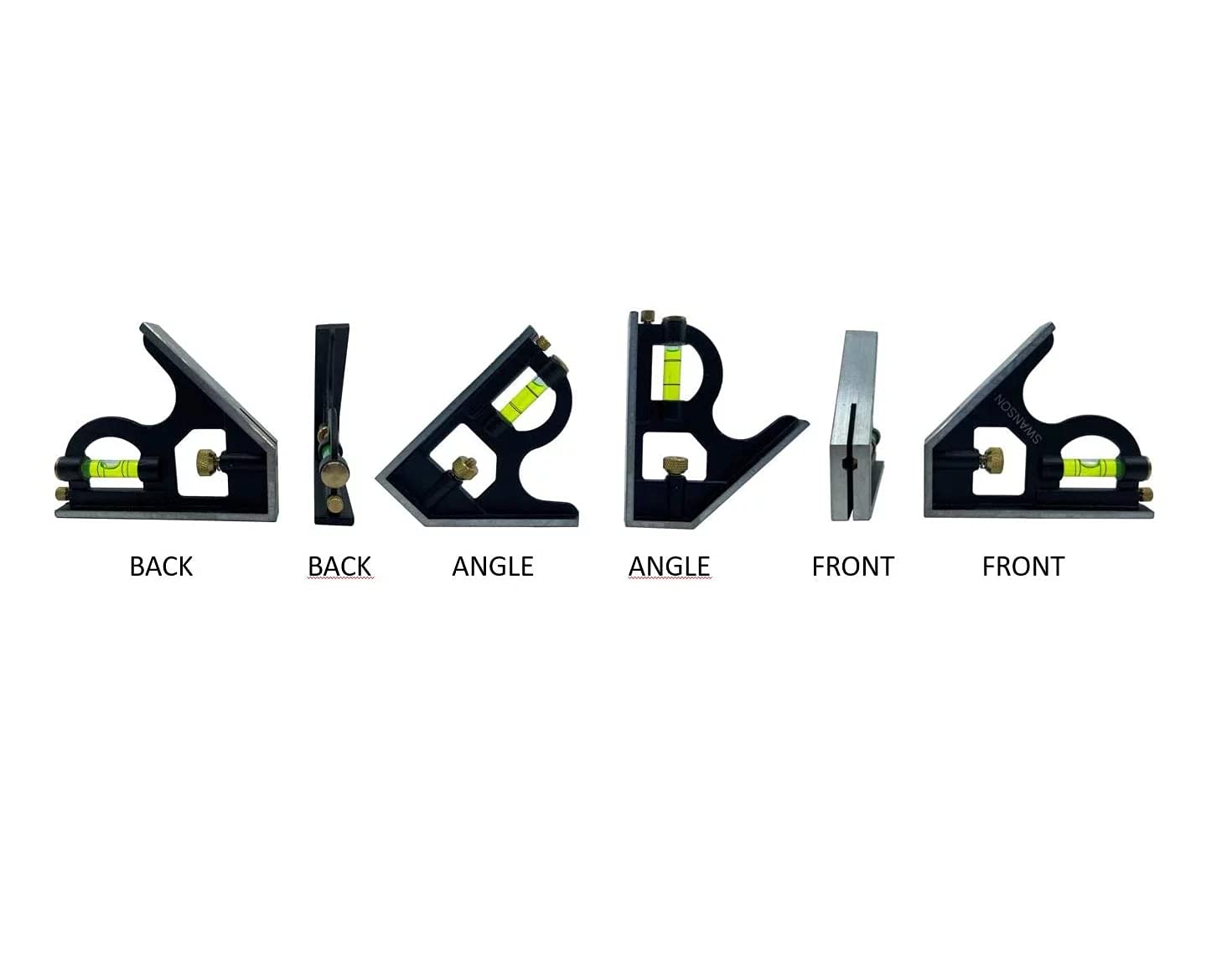 Swanson Tool Co TC132 12-Inch Combo Square with Cast Zinc Body, Stainless Steel Ruler and Brass Bolt Swanson Tool Co., Inc