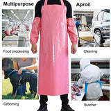 ELEBOX Waterproof Oil Proof Bib Apron Utility Apron Chemical Resistant Apron with Sleeve Work Apron Ultra Lightweight ELEBOX