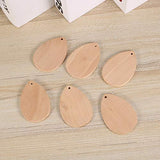 Healifty 20pcs Wedding Decorations Wedding Ornament Wooden Pendants Drop Shape Pendant Earrings Teardrop Earrings Ornament Earrings Wood Teardrop Healifty