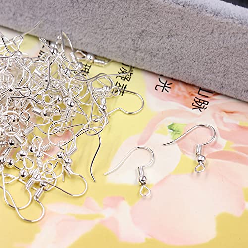 St.Kunkka 600Pcs Hypoallergenic Earring Hooks, Silver Earring Making Kit, Earring Making Supplies with Earring Backs and Jump Rings for Jewelry St.Kunkka