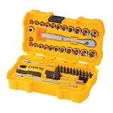 DEWALT Mechanics Tool Set, 1/4 Inch Drive, SAE and Metric, 50 Piece (DWMT81610T) DEWALT