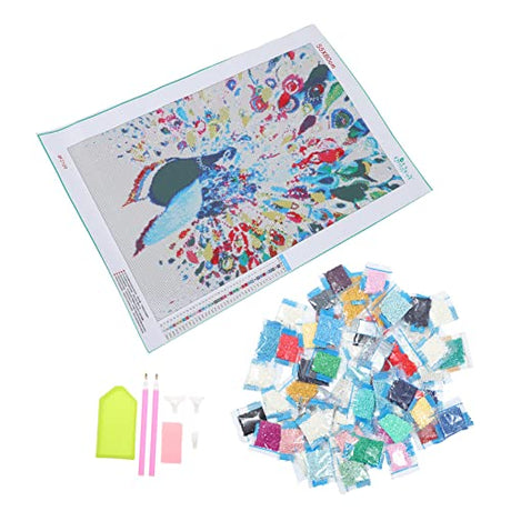 EXCEART 1 Set Diamond Drawing Diamond Cross Unfinished Painting Adornment Diamond Wall Decors Diamond Art Drawing Full Drill Painting Nativity Crafts EXCEART