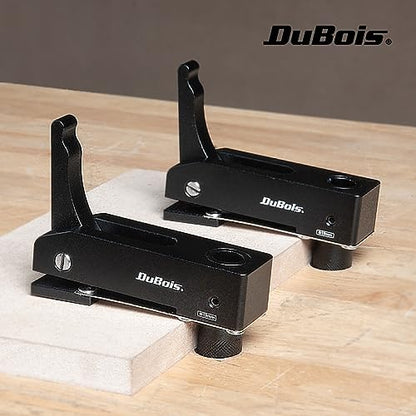 DuBois 51057 MFT Style Hold Down Hold Fast Clamps Woodworking Set, 3/4" (19mm) Bench Dog Hole, Aluminum Quick Clamp and Release, 2 PK - WoodArtSupply