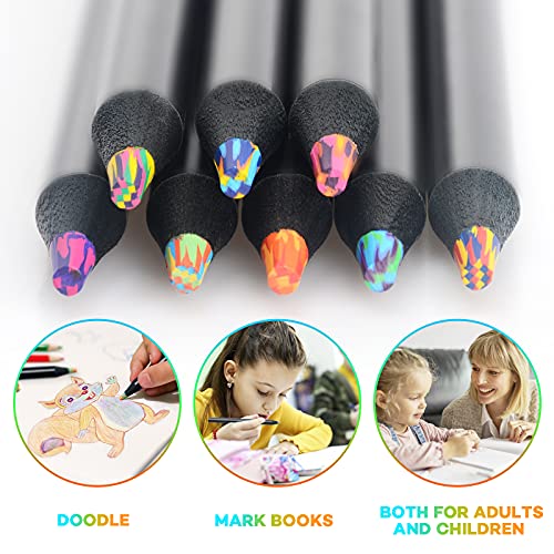 nsxsu Rainbow Colored Pencils for Kids, 7 in 1 Color Pencil