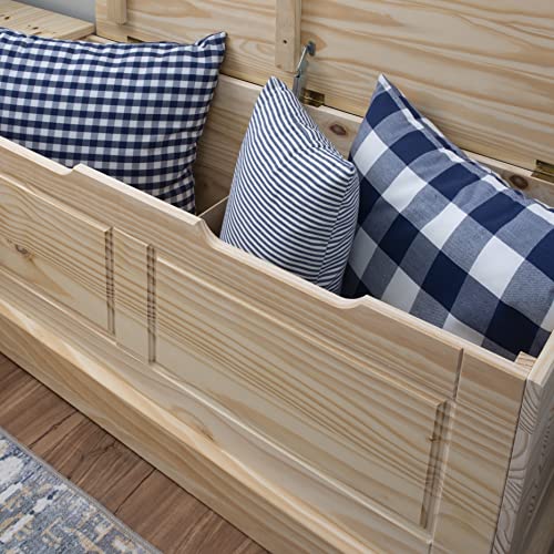 Linon Unfinished Wood Backless Interior Storage Harris Nook Linon