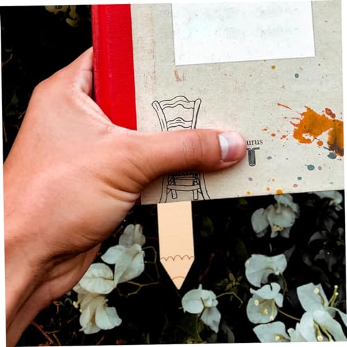 VILLCASE 20 pcs Wooden Blank Bookmark Blank Bookmarks to Decorate  Decorative Bookmark Unfinished Wooden Bookmarks DIY Book Page Marker Blank  Wooden