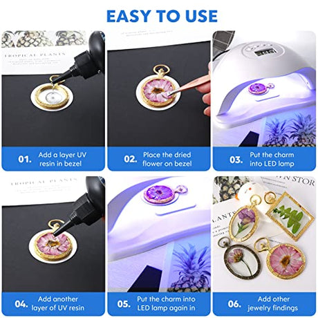 UV Resin - Wayin 200g Upgrade Ultraviolet Epoxy Resin Crystal Clear Hard Glue Solar Cure Sunlight Activated Resin for Handmade Jewelry, DIY Craft Wayin