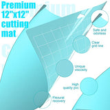 Lzerking Cutting Mat for Cricut 4 Pack Accessories and Supplies Light Replacement Blue Cut Pads Cricket Cards for Cutting Machine Maker/Maker Lzerking