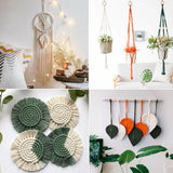 UHAPEER Macrame Kits for Adults Beginners, DIY Macrame Plant Hanger Kit and Macrame Supplies, with 3 mm Macrame Cord Cotton, Macrame Meads, Wooden UHAPEER