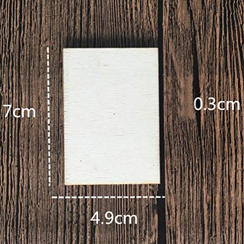 Healifty 24pcs Craft Wooden Slices Wooden Log Wooden Embellishments Wooden Gift Tag Wooden Coasters Unfinished Wood Shapes Rectangular Wood Slices Healifty