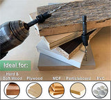 JNB Pro Wood Countersink Drill Bit Set JP0506, 5 Pc #6(9/64"), 2 Extra Bits 9/64 Tapered Drill Bit, 1 Adjustable Collar, 1 Wrench - 1/4" Quick Change - WoodArtSupply