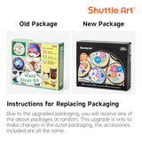 Wood Slices Kit, Shuttle Art 35 PCS Unfinished Natural Wood Slices with Pre-Drilled Hole, Acrylic Paint, Permanent Markers, Jute Twine, DIY Craft for Shuttle Art