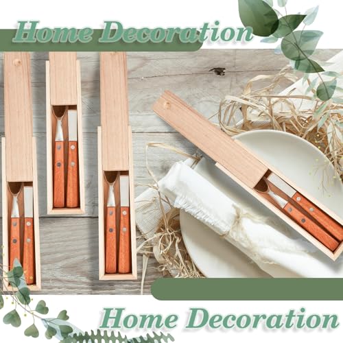 Suzile 12 Pcs Unfinished Wood Box with Sliding Lid 9 x 2.2 x 1.2 Inch Small Wood Box Case Container Gift Jewelry Box Pencil Box for Christmas Wedding Suzile