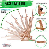 U.S. Art Supply Medium Tabletop Wooden H-Frame Studio Easel - Artists Adjustable Beechwood Painting and Display Easel, Holds Up To 27" Canvas, US Art Supply