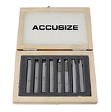 Accusize Industrial Tools 1/4'' 8 Pc H.S.S. Tool Bit Set, Pre-Ground for Turning and Facing Work, 2662-2001 Accusize Industrial Tools