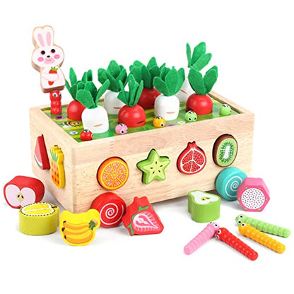 Toddlers Montessori Wooden Educational Toys for Baby Boys Girls Age 1 2 3 Year Old, Shape Sorting Toys 1st One First Birthday Girl Gifts for Kids - WoodArtSupply